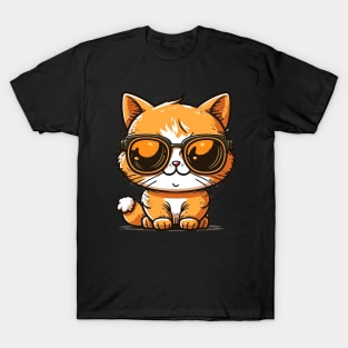 Cat wearing sunglasses cool T-Shirt